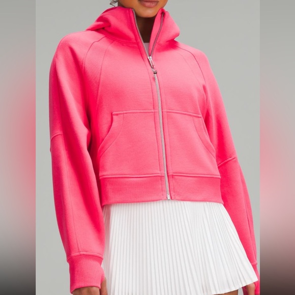 LULULEMON SCUBA OVERSIZED FULL ZIP HOODIE SIZE 8 GLAZE PINK COLOR NWT - Picture 3 of 4